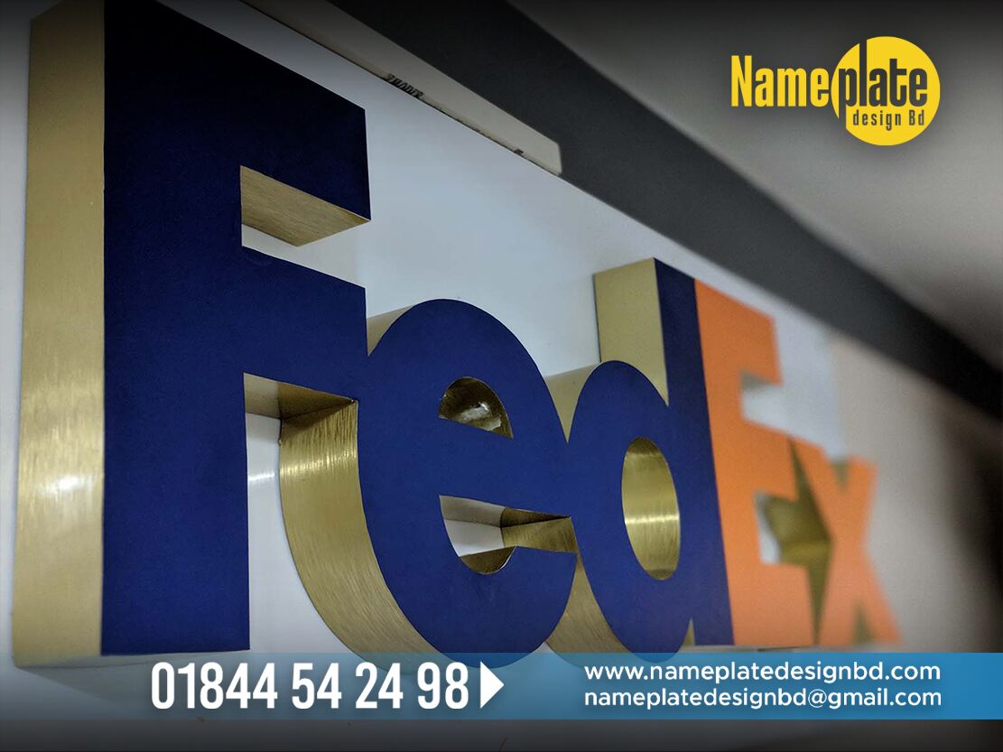 FEEDEX OUTDOOR ACRYLIC NAME PALTE SIGNAGE SHOP BD